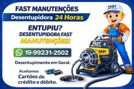 19-99231-2502 Desentupidora no Vila União em Campinas - Desentupidora Fast Manutenções